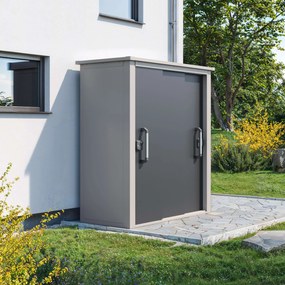 PRIMEYARD 150 x 78 cm Armadio da esterno XL, alluminio bianco - (GFPV01162)