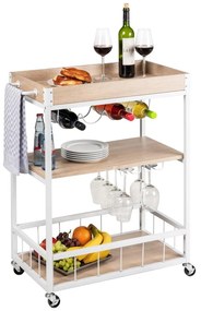 Tavolo da portata su ruote 40x80 cm Rustico - Wenko