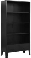 Libreria Industriale Nera 90x40x180 cm in Acciaio cod mxl 20850