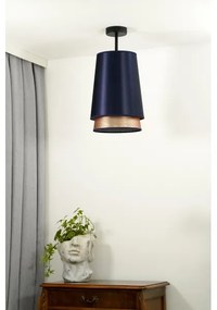 Duolla - Lampadario a plafone BELL SHINY 1xE27/15W/230V diametro 25 cm blu/rame