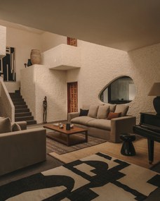 Kave Home - Tappeto Sotty in cotone bianco e nero 160 x 230 cm