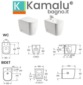 Kamalu - wc filo muro genta-100