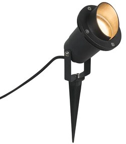 Faretto da giardino a picchetto nero con cavo e spina IP65 - DONE