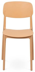 Sedia da esterno color pesca in plastica Hébé – Bonami Essentials