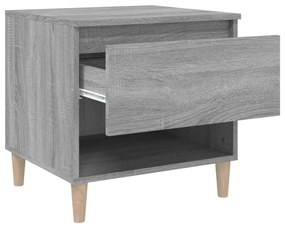 Comodini 2 pz Grigio Sonoma 50x46x50 cm in Legno Multistrato