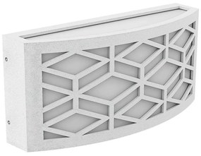 Applique Slim per Esterni con Griglia decorativa IP65 - E27 Bianca