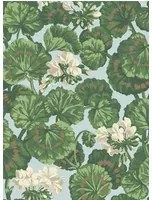 Cole & Son Carta da parati Geranium - White/ Sage on Seafoam