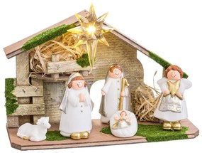 Presepe di Natale Multicolore Polietilene Legno MDF 22,5 x 8,5 x 16,5 cm (5 Pezzi)