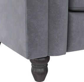 Divano in velluto grigio scuro 236 cm Felix - Støraa