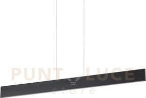 Desk lampadario a sospensione in alluminio led 3000k 32w  3150 lm nero