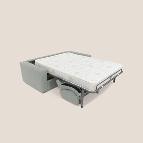 Nixon Divano letto matrimoniale con materasso 20 cm in tessuto impermeabile T03 grigio chiaro