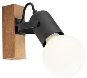 Redo 01-2415 - Applique TAFFI 1xE27/42W/230V nero/faggio