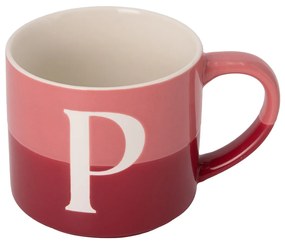 Tazza lettera P rosa 400 ml Blend Collection