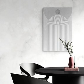 Stampa su tela – Arcobaleno grigio moderno Mid-Century