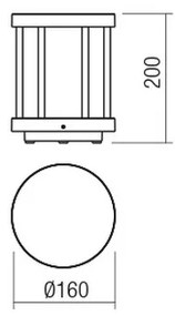 Redo 90577 - Lampada da esterno a LED KALEN LED/8W/230V 3000K 20 cm IP65 antracite
