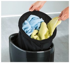 Cesto portabiancheria e sgabello nero in uno , 20 l Candy - Wenko