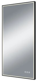 Specchio Neon3 di SENSEA Rettangolare Touchscreen L 45 x H 90 x P 3.2 cm nero, con luce LED integrata e antiappannamento