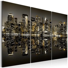 Quadro New York dorata  Colore Arancione, Dimensioni e Misure 120x80