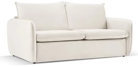 Divano letto in velluto crema 194 cm Vienna - Cosmopolitan Design