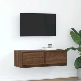 Mobile Porta Tv Rovere Marrone 80x31x25,5 Cm Legno Multistrato /