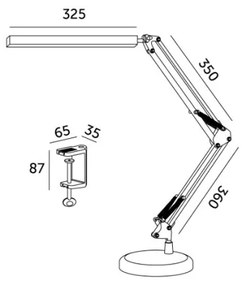 Lampada da tavolo LED dimmerabile 2in1 USB TENUIX LED/14W/5V 3000-6000K bianco