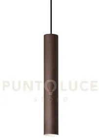 Look round sospensione 1 luce attacco gu10 d.6x40cm coffee