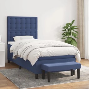 Giroletto A Molle Con Materasso Blu 90x200 Cm İntessuto /