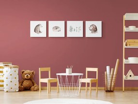 Set di quadri – Animali del bosco in stile minimalista