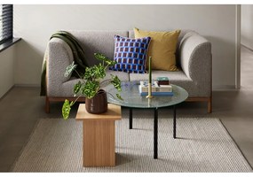 Tavolino rotondo nero con piano in vetro ø 80 cm Orbit - Hübsch