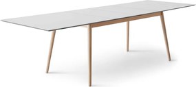 Tavolo da pranzo pieghevole con piano bianco in colore bianco e naturale 100x210 cm Meza - Hammel Furniture