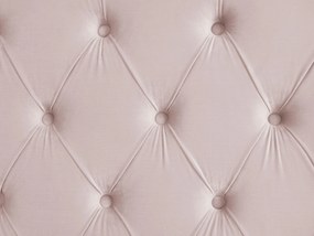Letto matrimoniale contenitore velluto rosa pastello 180 x 200 cm LUBBON Beliani