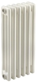 Radiatore acqua calda EQUATION Tubolare in acciaio 3 colonne, 6 elementi interasse 53.5 cm, bianco