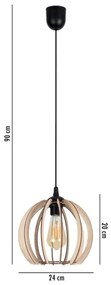 Lampadario su corda DORO 1xE27/60W/230V
