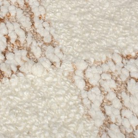 Tappeto color crema/di colore naturale in misto lana tessuto a mano 200x300 cm Eric Checkboard – Flair Rugs