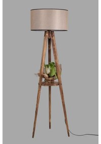 Lampada da terra TRIPOD 1xE27/60W/230V beige/marrone