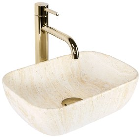 Lavabo da appoggio Rea BELINDA MINI TRAVERTINE MATT