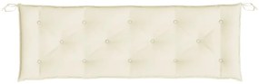 Cuscino per Panca Bianco Crema 150x50x7 cm in Tessuto Oxford