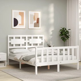 Giroletto Senza Materasso Bianco 140x200 Cm Legno Massello Pino /