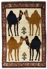 Gabbeh Tappeto persiano 160 x 110 Beige (Iran) Annodato A Mano