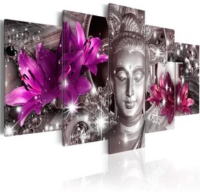 Quadro Zen of Glitter  Colore Argento, Dimensioni e Misure 100x50