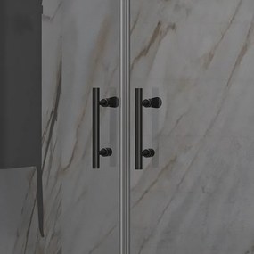 Porta doccia saloon 110-115 cm vetro fumé | KSAL2800AN - KAMALU