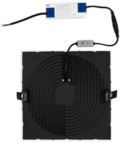 Pannello LED 24W da incasso Quadrato Foro Tondo Ø205mm CCT Colore Bianco Variabile CCT