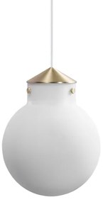 Nordlux - Lampadario a sospensione con filo RAITO 1xE27/25W/230V ottone/bianco
