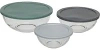Set 3 contenitori in vetro borosilicato