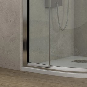 Box doccia semicircolare 80x80 altezza 180cm vetro trasparente | K400 - KAMALU