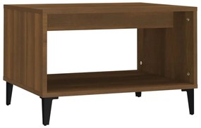 Tavolino da salotto rovere marrone 60x50x40cm legno multistrato