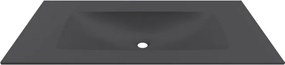 Lavabo da incasso per mobili 100.5 cm in keratek nero opaco | KK-1000NEL - KAMALU