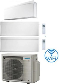 Daikin - Climatizzatore garanzia italia Stylish Bianco + Emura WiFi Trial Split Inverter 7000 + 7000 + 12000 btu con u.e. 3MXM68A9 Classe a+++/a++