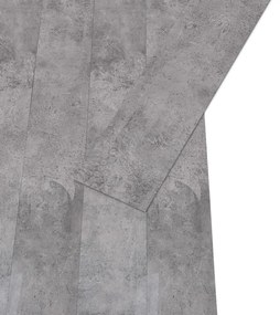 Listoni Pavimento Autoadesivi PVC 5,21m² 2mm Marrone Cemento