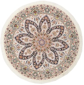 Nain Tappeto persiano 150 x 150 Beige (Iran) Annodato A Mano